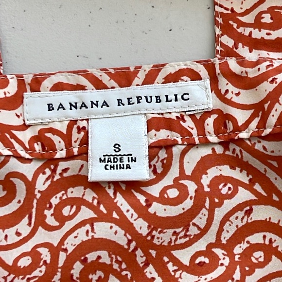Banana Republic women’s tops Silk Tiered Blouse Orange size small - Picture 7 of 11